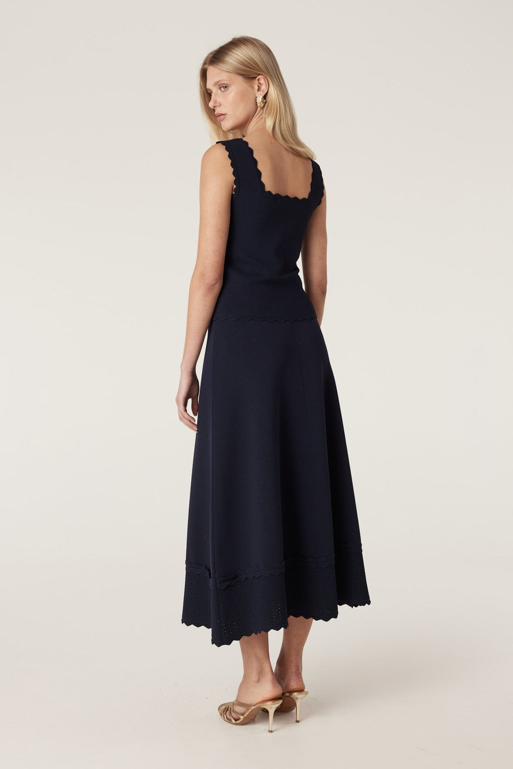 Shop Cable Melbourne Villa Crepe Knit Scallop Tank - Cable Melbourne