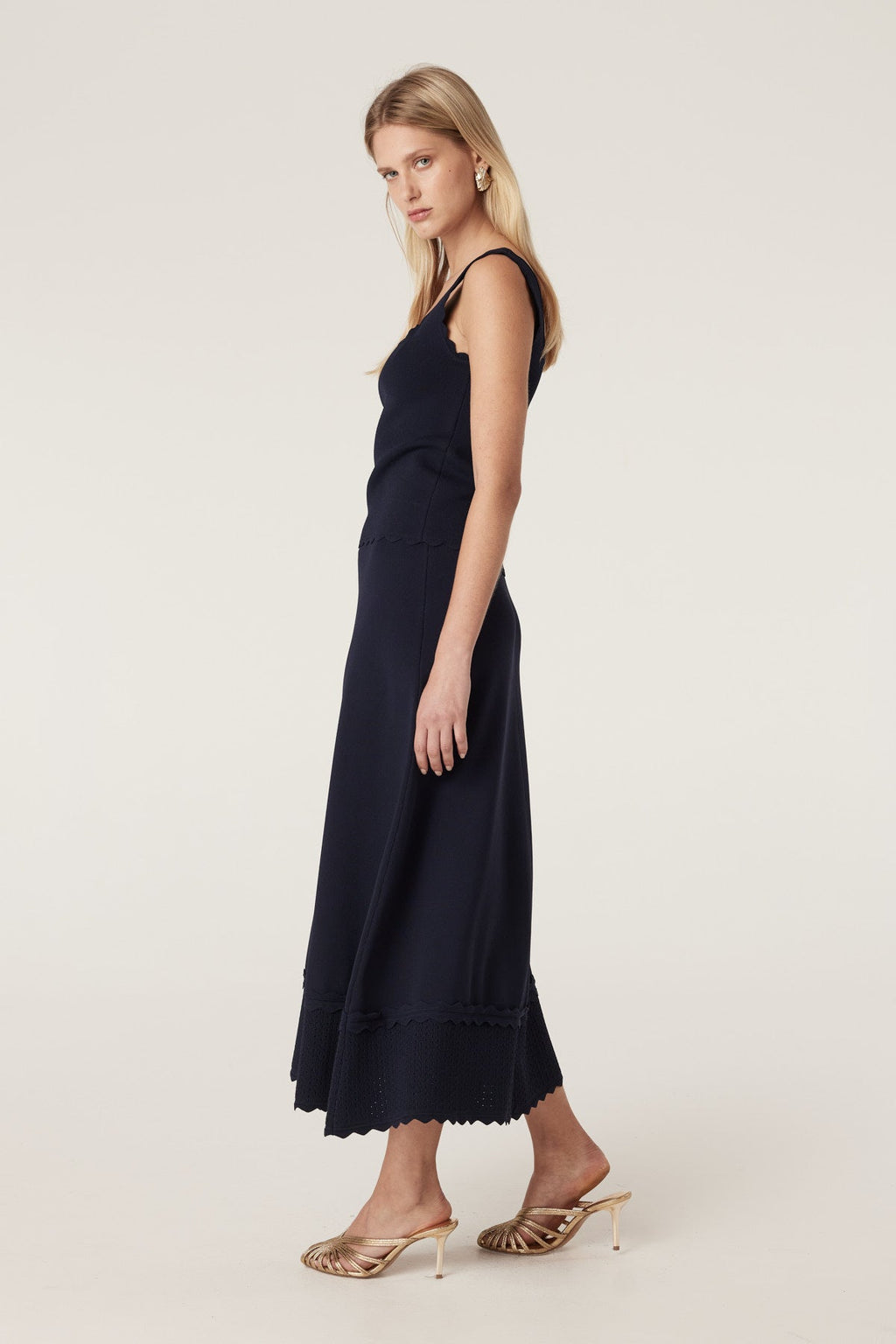 Shop Cable Melbourne Villa Crepe Knit Scallop Tank - Cable Melbourne