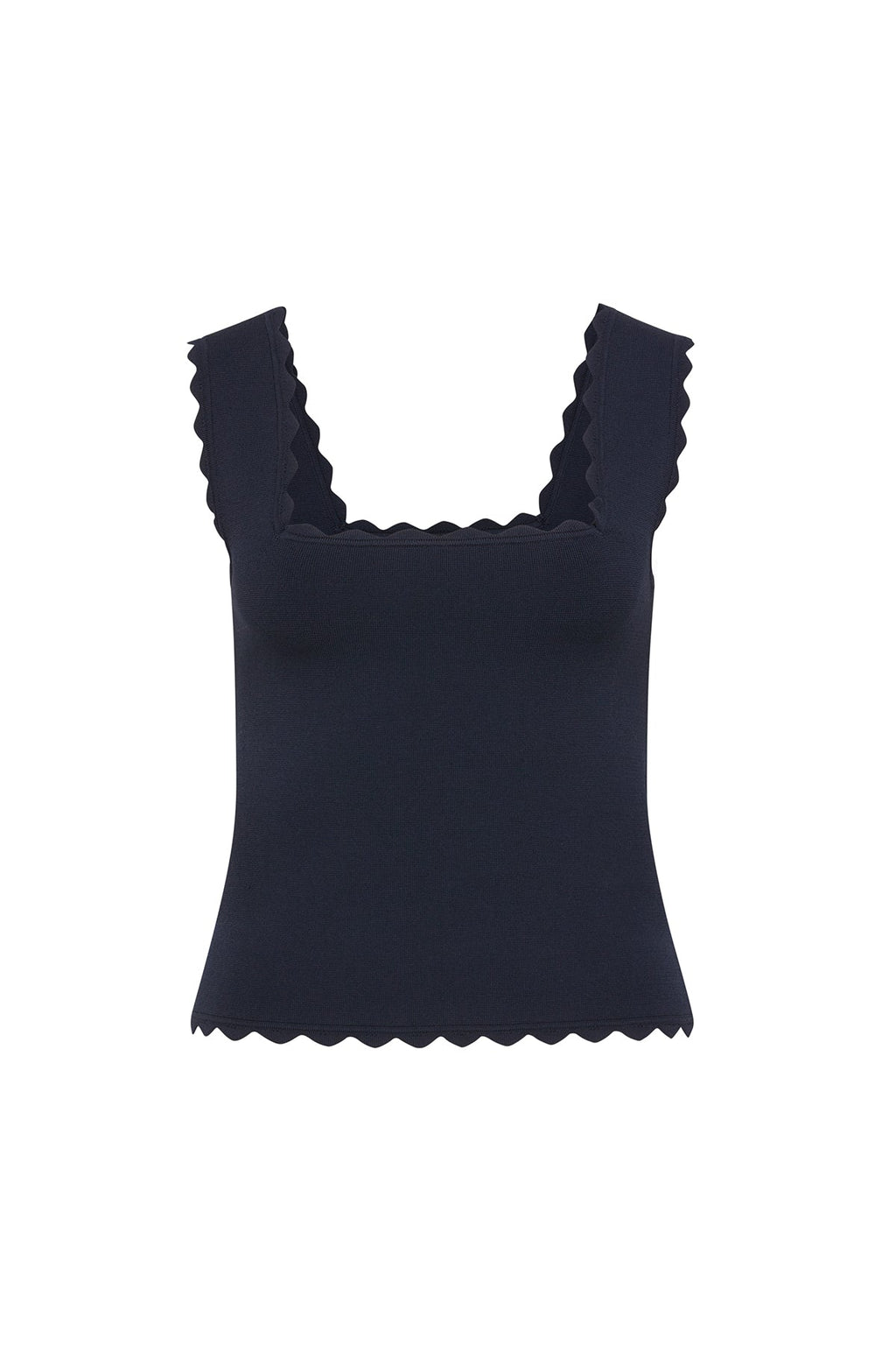 Shop Cable Melbourne Villa Crepe Knit Scallop Tank - Cable Melbourne