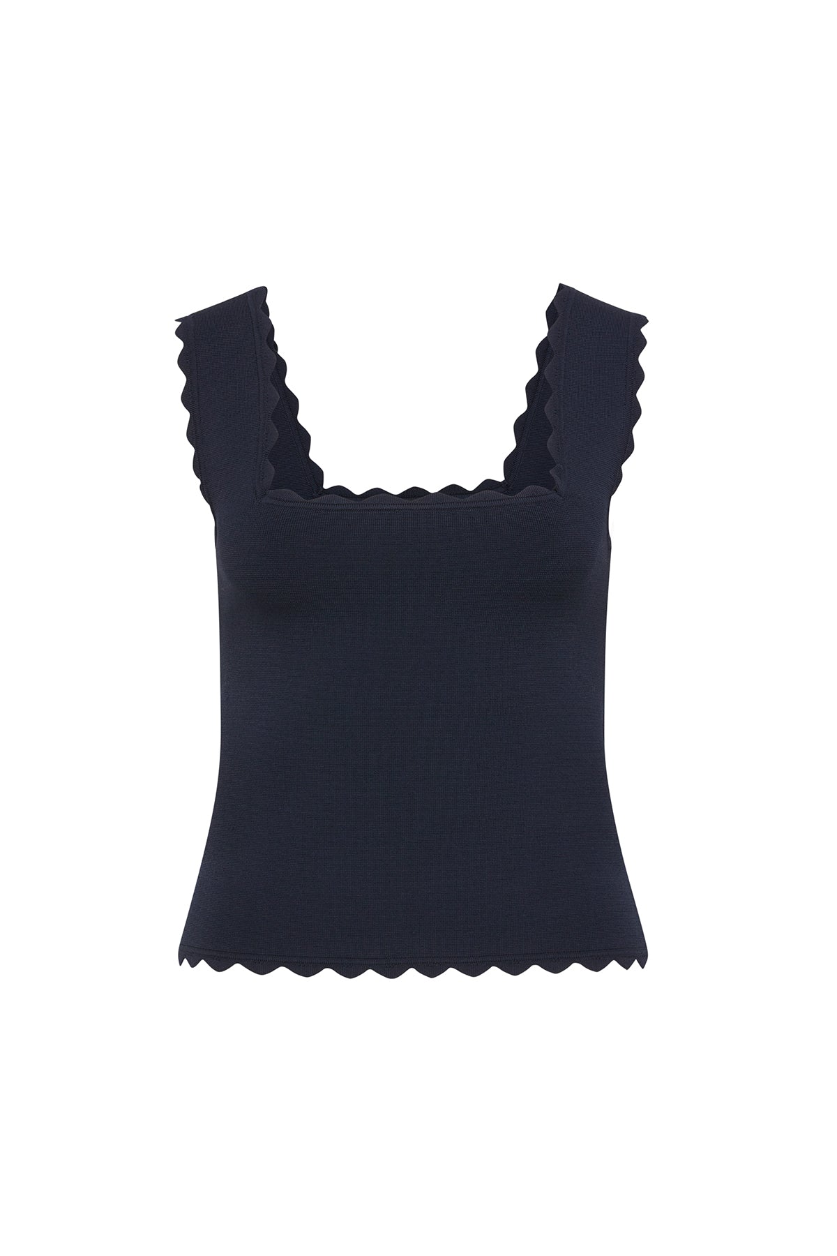 Shop Cable Melbourne Villa Crepe Knit Scallop Tank - Cable Melbourne