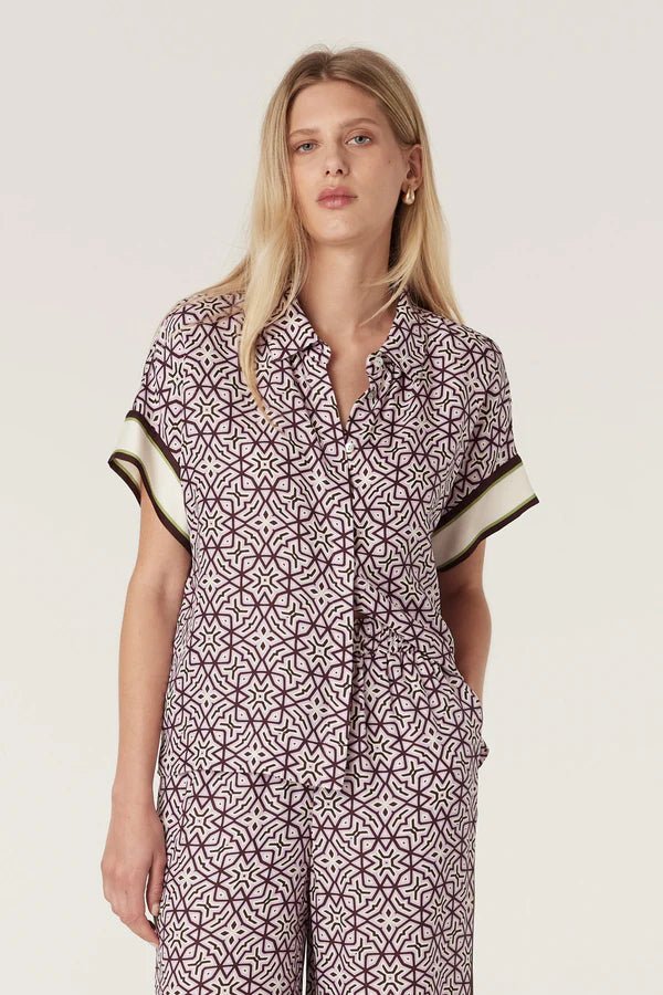 Shop Cable Mlbourne Nova Blouse - Lattice Print - Cable Melbourne