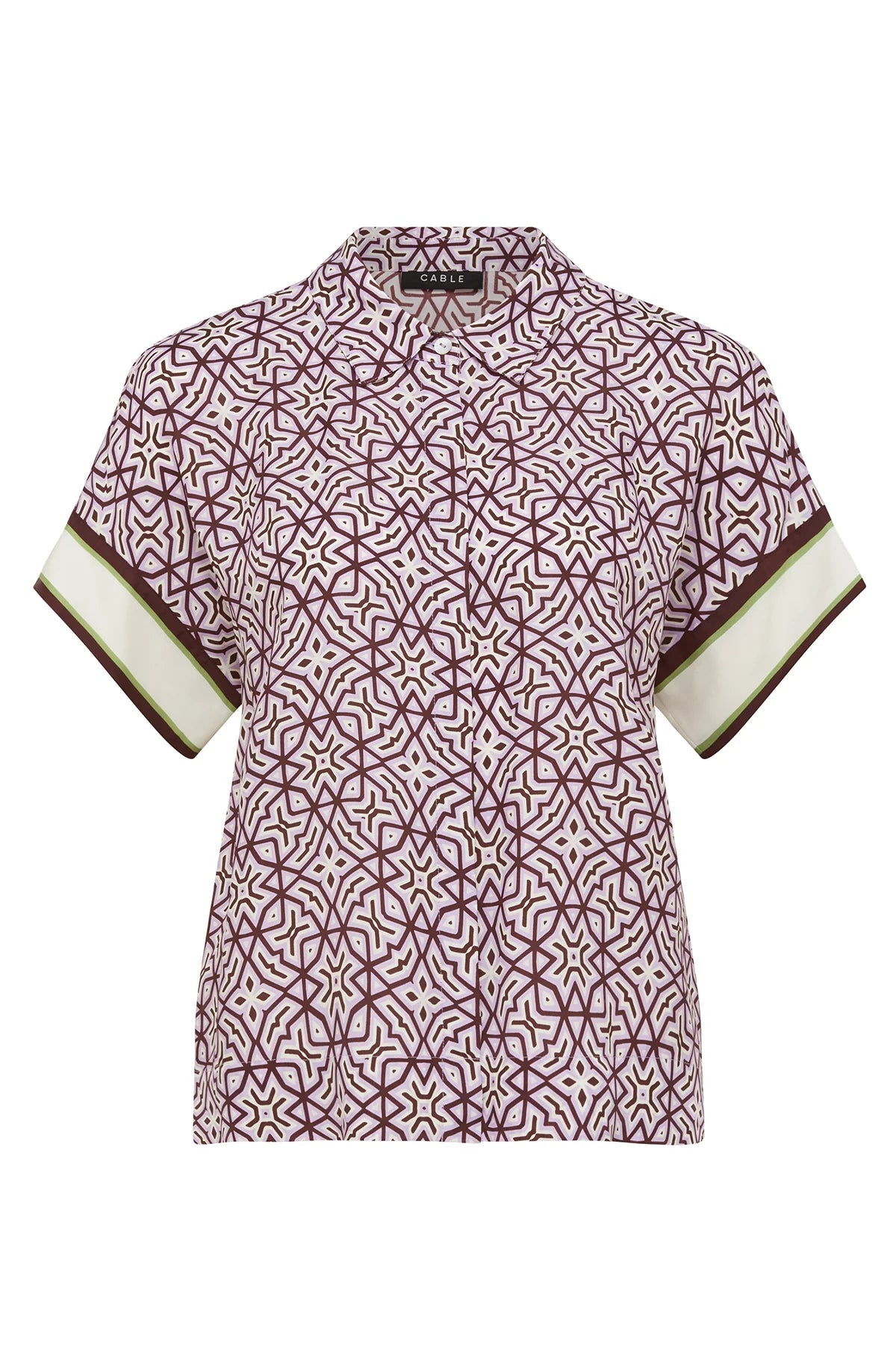 Shop Cable Mlbourne Nova Blouse - Lattice Print - Cable Melbourne