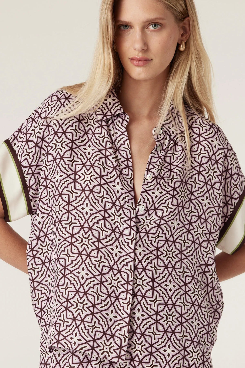 Shop Cable Mlbourne Nova Blouse - Lattice Print - Cable Melbourne