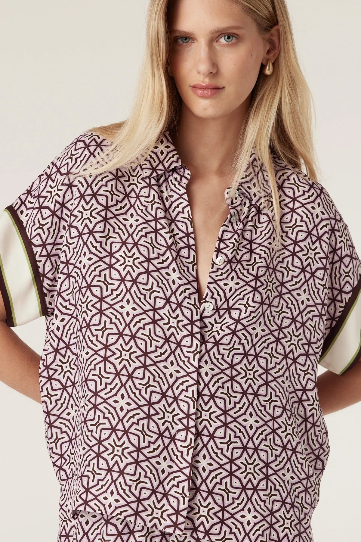 Shop Cable Mlbourne Nova Blouse - Lattice Print - Cable Melbourne