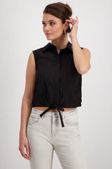 Monari Sleeveless Cargo Cotton Blouse