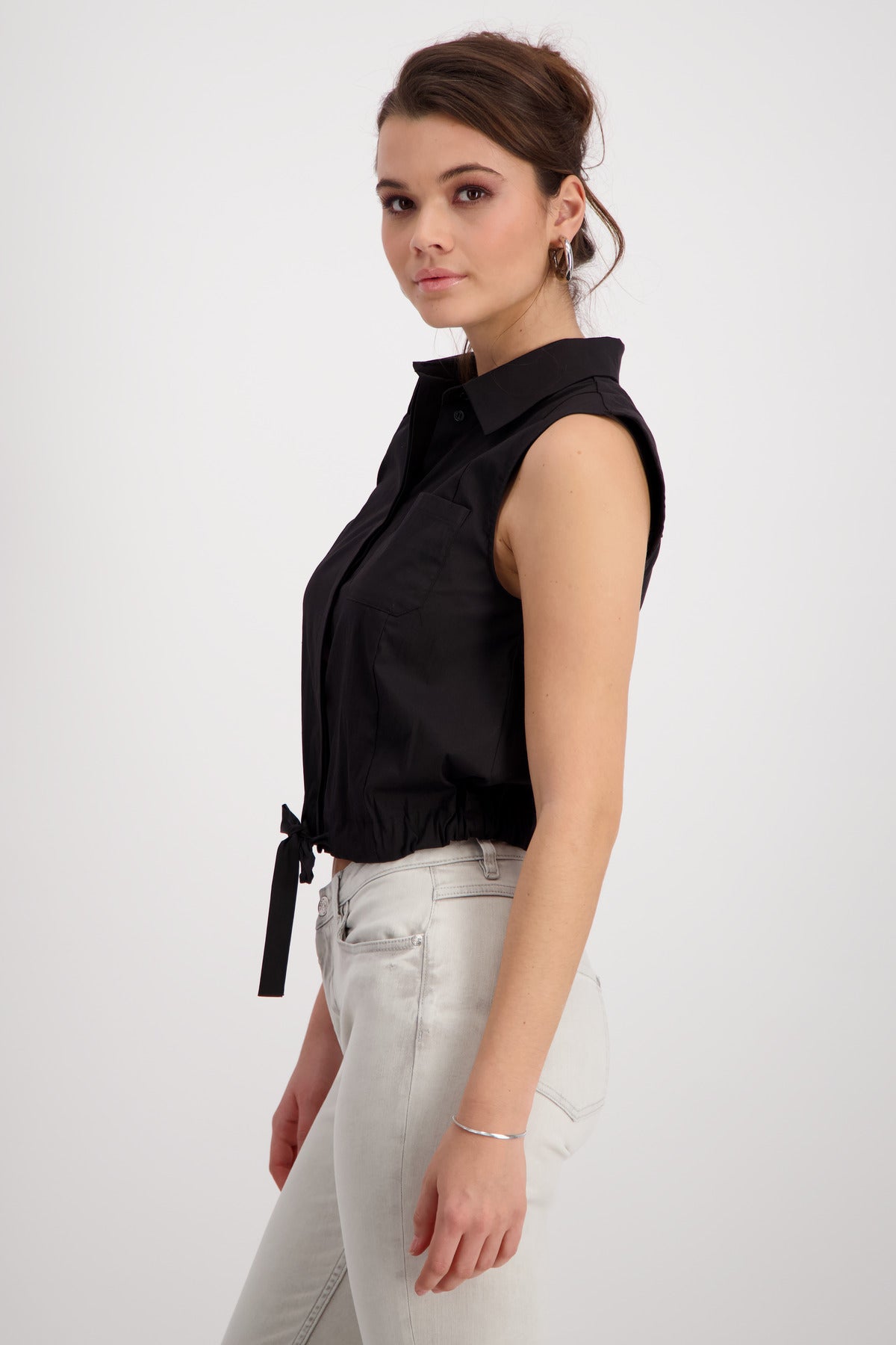 Shop Cargo Cotton Blouse | Black - Monari