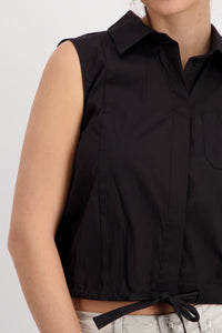 Shop Cargo Cotton Blouse | Black - Monari