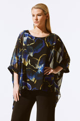 Joseph Ribkoff Floral Chiffon Poncho Top