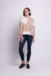 Shop Chip Off The Block Sweater | Creme / Caramel - Foil