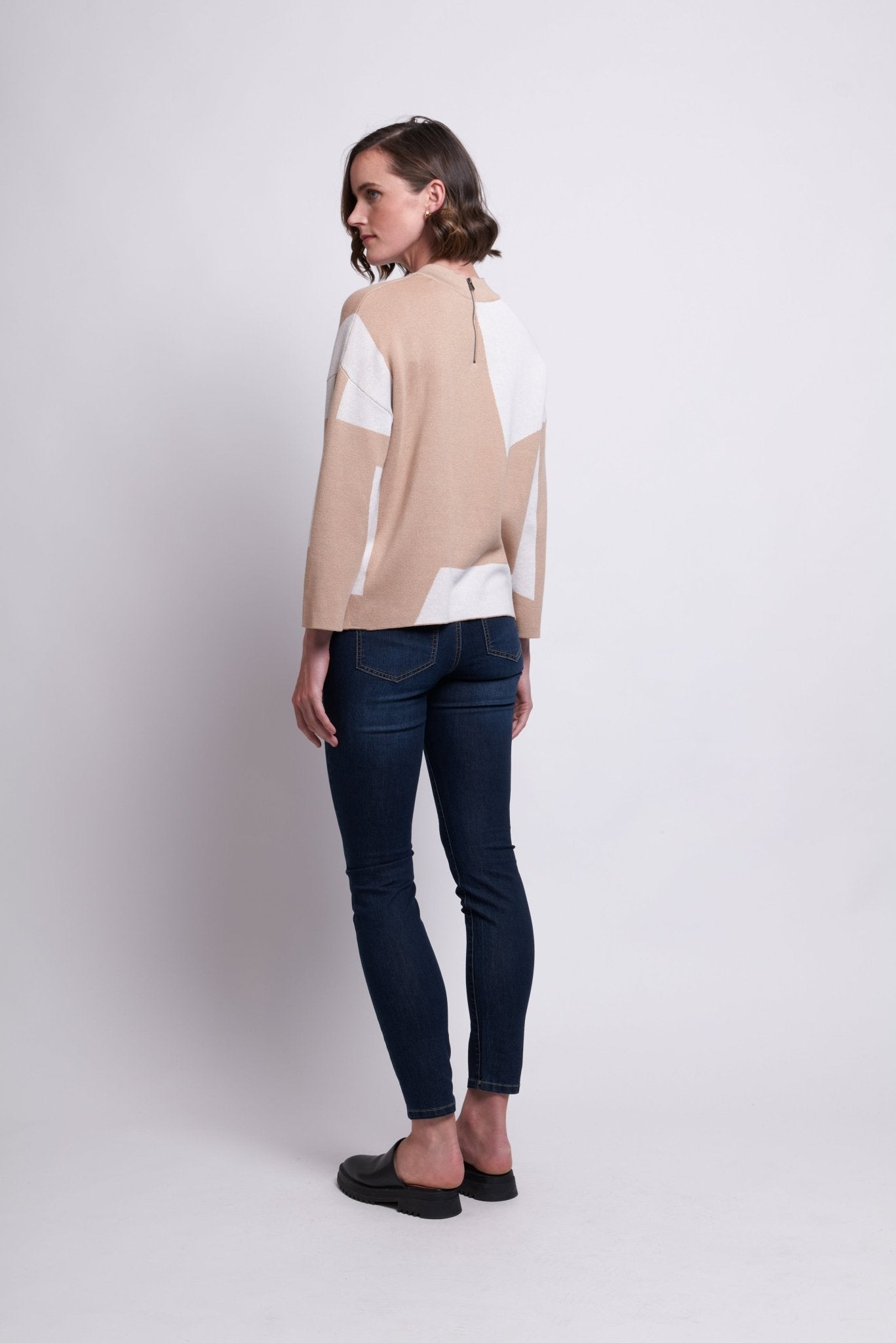 Shop Chip Off The Block Sweater | Creme / Caramel - Foil