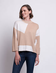 Shop Chip Off The Block Sweater | Creme / Caramel - Foil