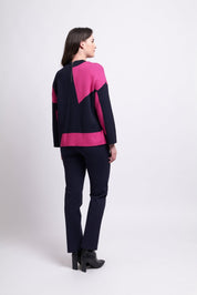 Shop Chip Off The Block Sweater | Navy / Pink - Foil