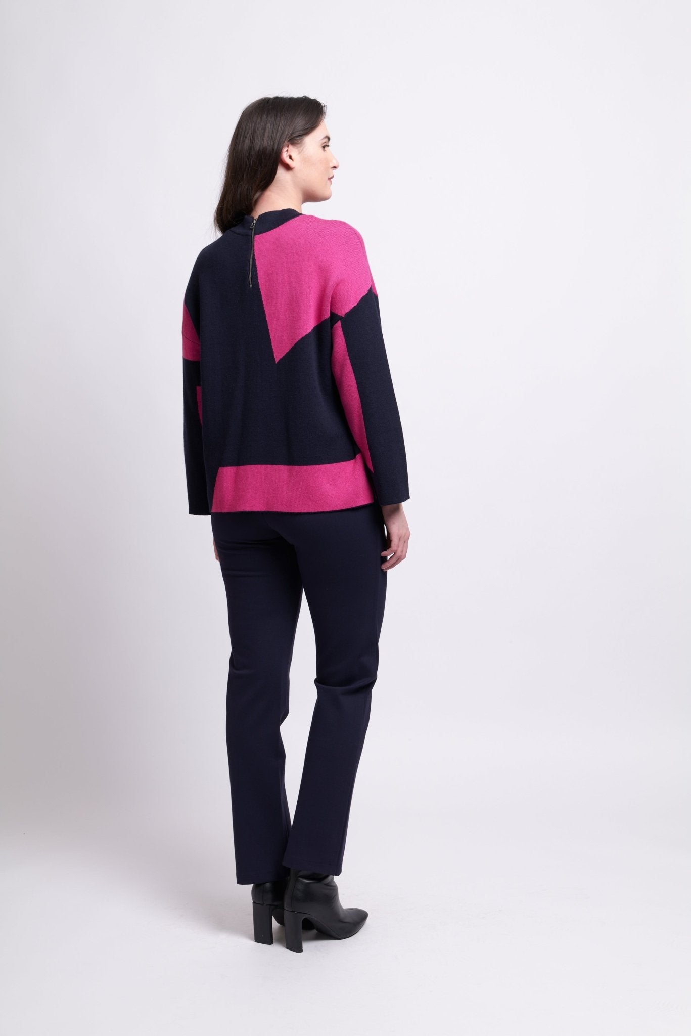 Shop Chip Off The Block Sweater | Navy / Pink - Foil