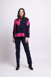 Shop Chip Off The Block Sweater | Navy / Pink - Foil