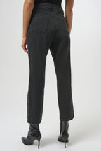 Shop Classic Straight Leg Jeans with Studded Seams - Joseph Ribkoff
