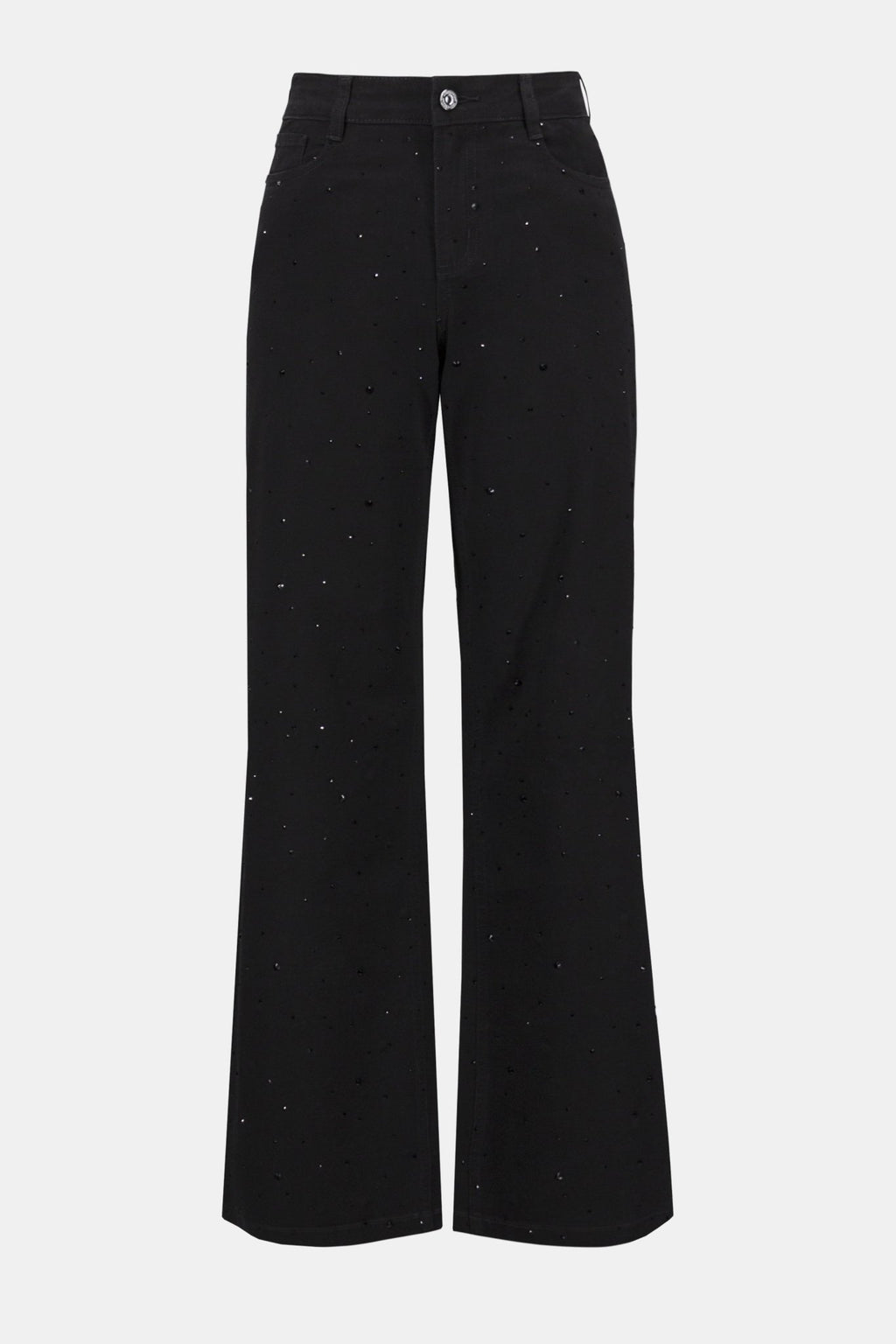 Shop Classic Wide Leg Jeans with Rhinestones - Joseph Ribkoff