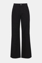 Shop Classic Wide Leg Jeans with Rhinestones - Joseph Ribkoff