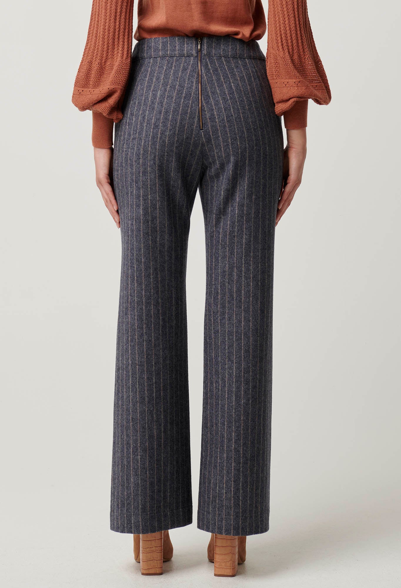 Shop Coraline Chevron Stripe Ponte Pant - OnceWas
