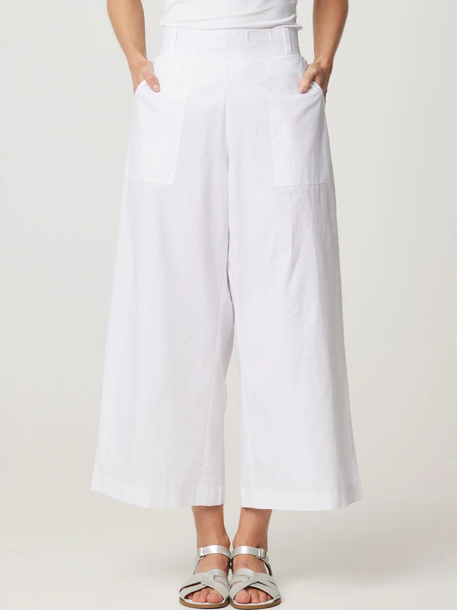 Shop Cotton Wide Leg Romy Pant | White - Cake