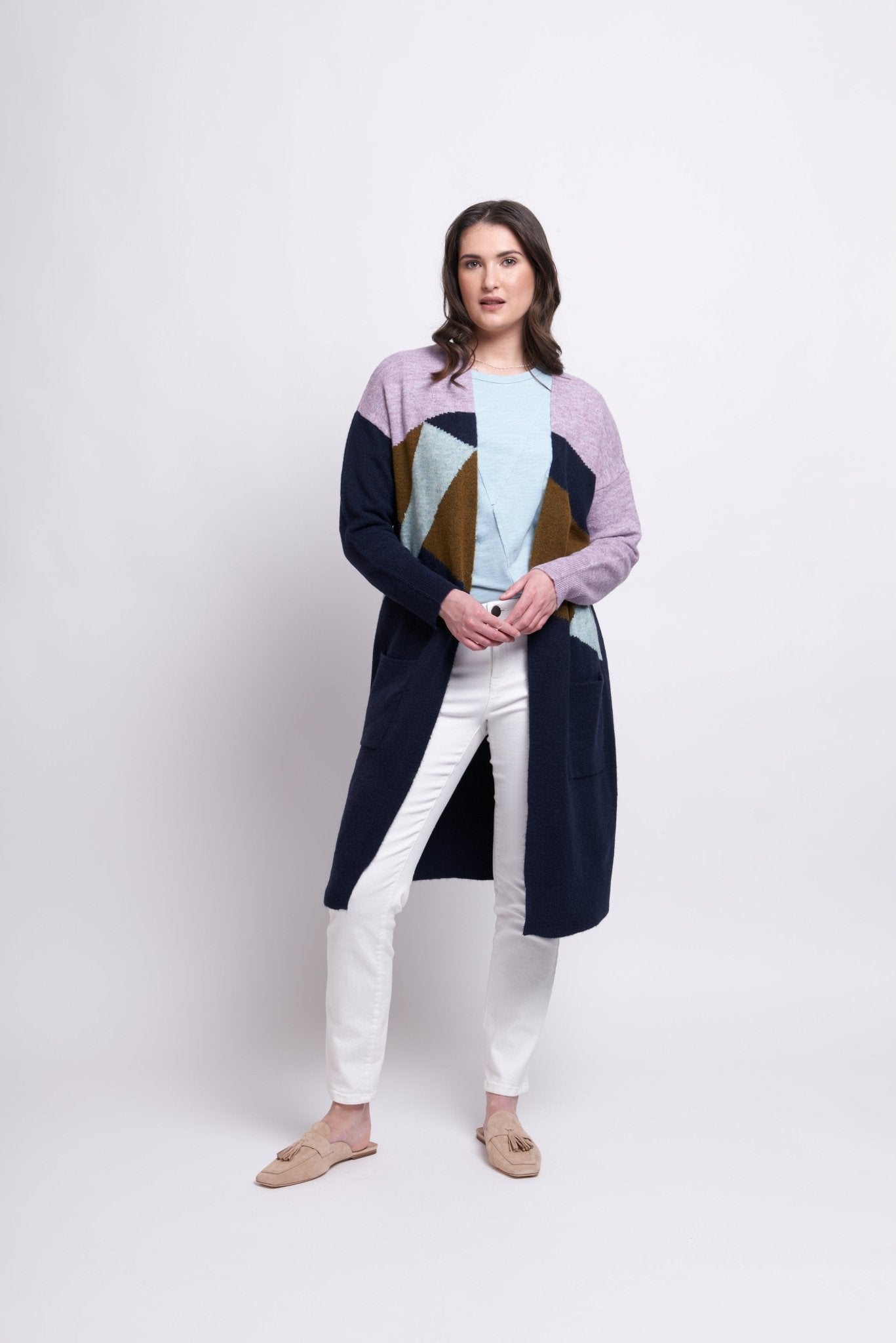 Shop Cubist Cardigan | Duckegg Combo - Foil