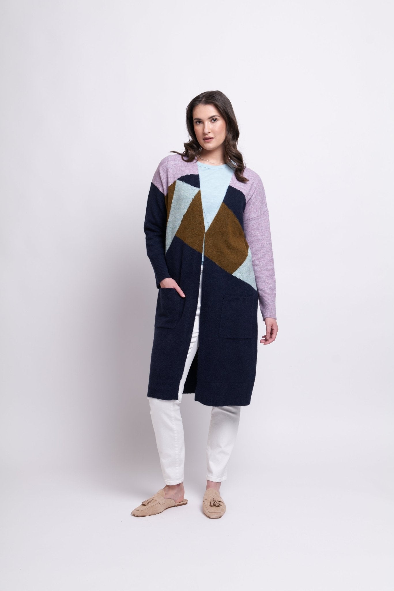 Shop Cubist Cardigan | Duckegg Combo - Foil