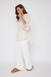 Shop Danill Chequer Blouse | Beige - Alexandra Australia