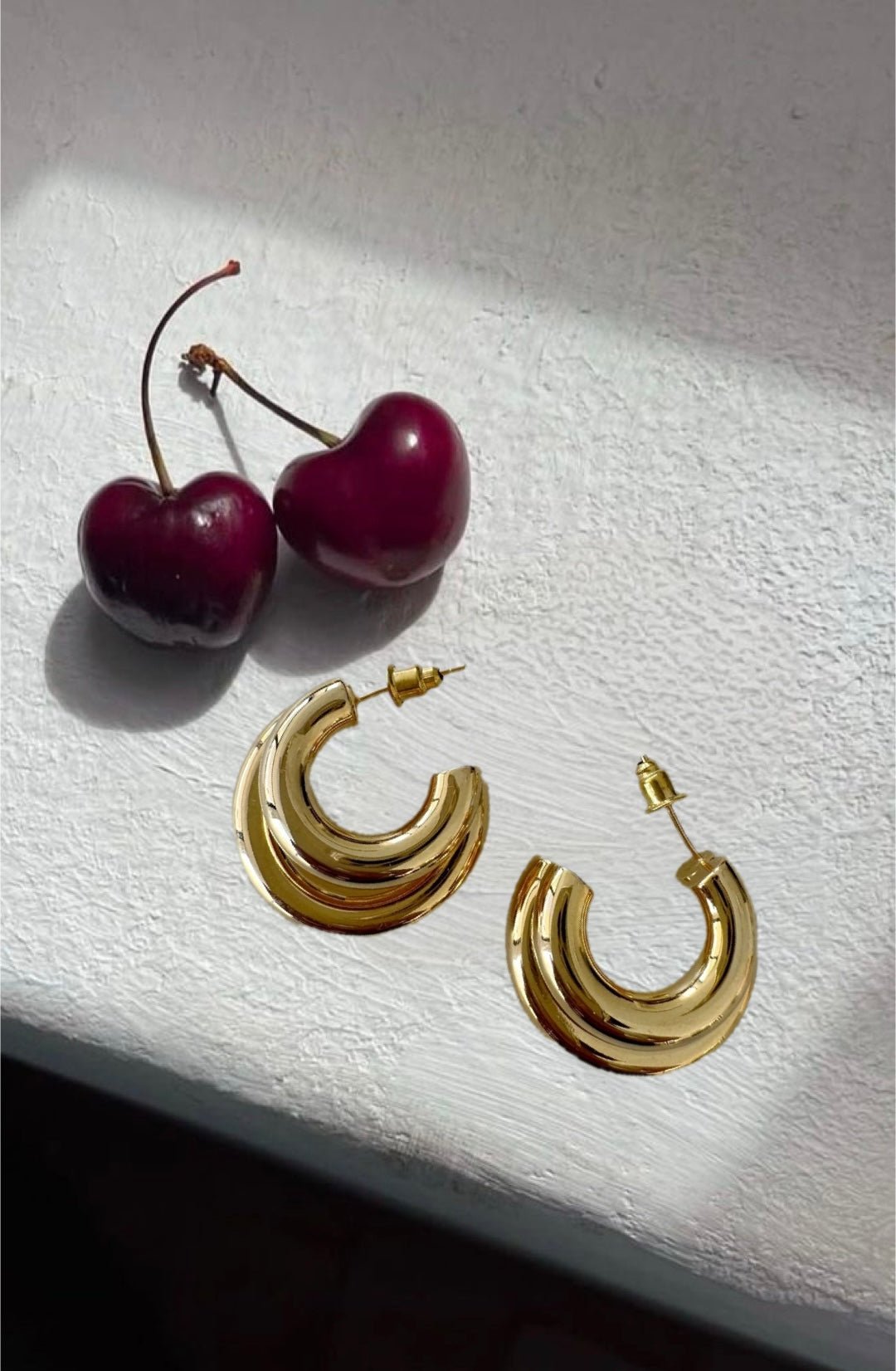 Shop Dawson Gold Double Hoop Earrings - Kitsense