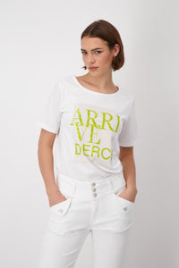 Shop Decorative Front Tee | White - Monari