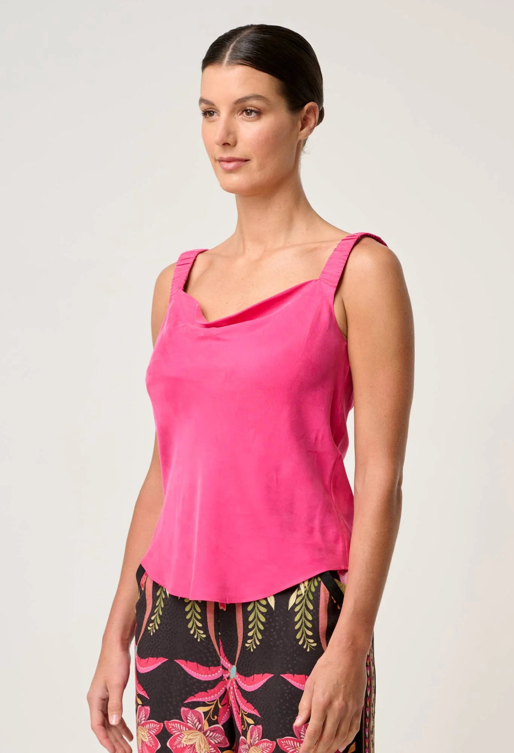 Shop Delray Reversible Cami in Celosia Pink - OnceWas