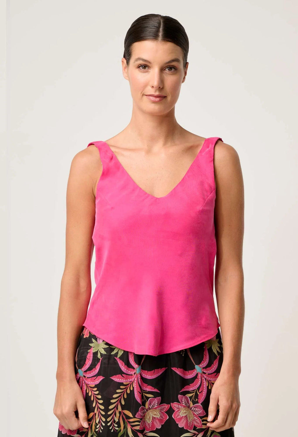Shop Delray Reversible Cami in Celosia Pink - OnceWas