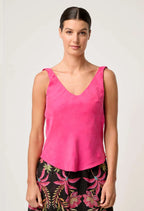 Shop Delray Reversible Cami in Celosia Pink - OnceWas