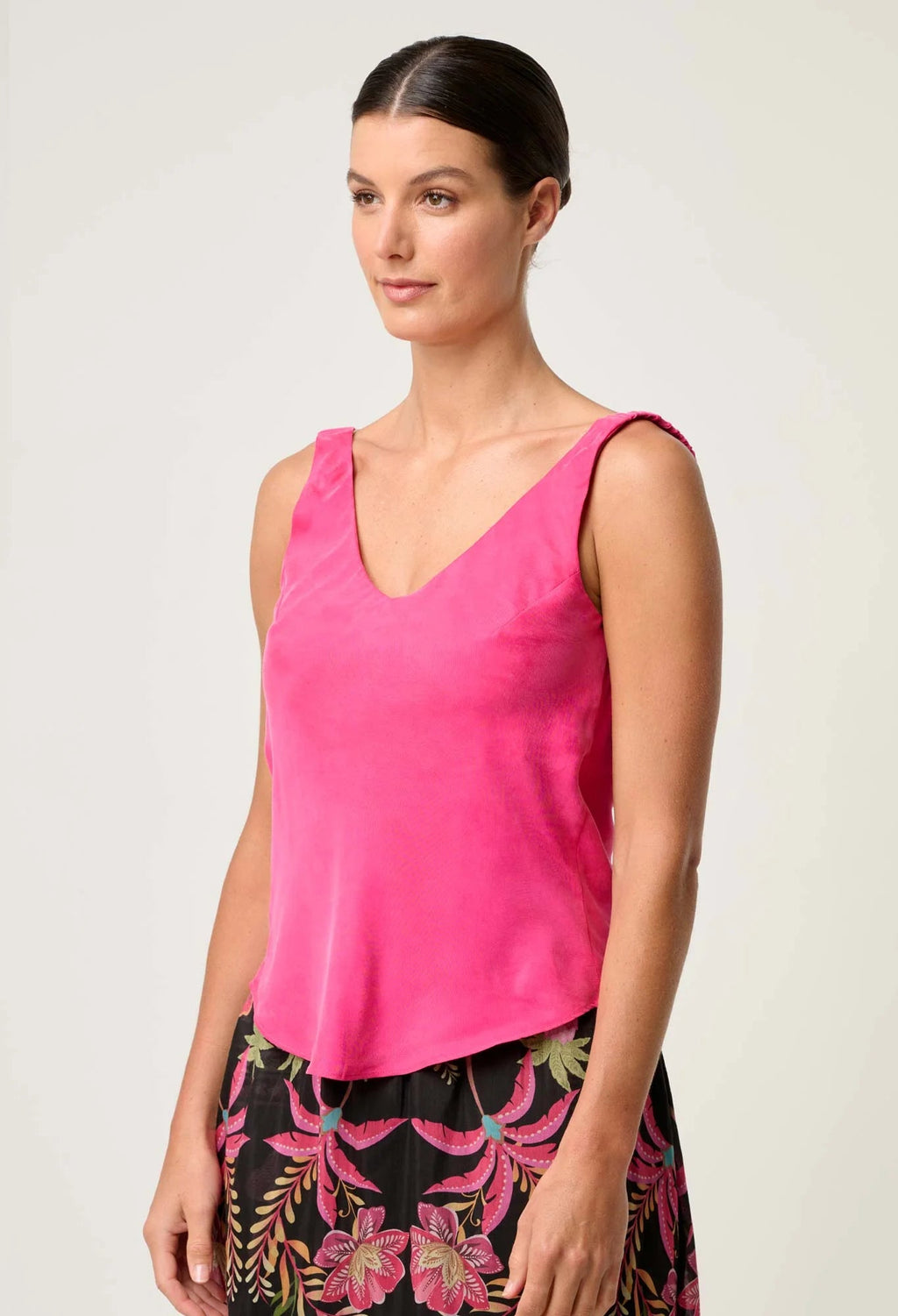 Shop Delray Reversible Cami in Celosia Pink - OnceWas