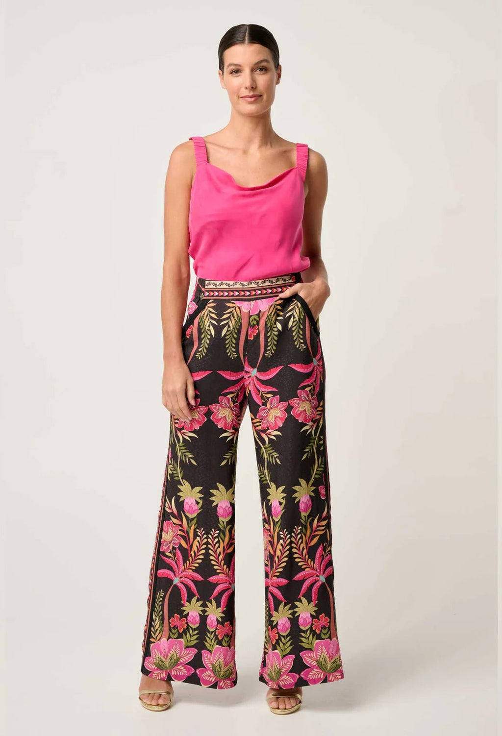 Shop Delray Reversible Cami in Celosia Pink - OnceWas