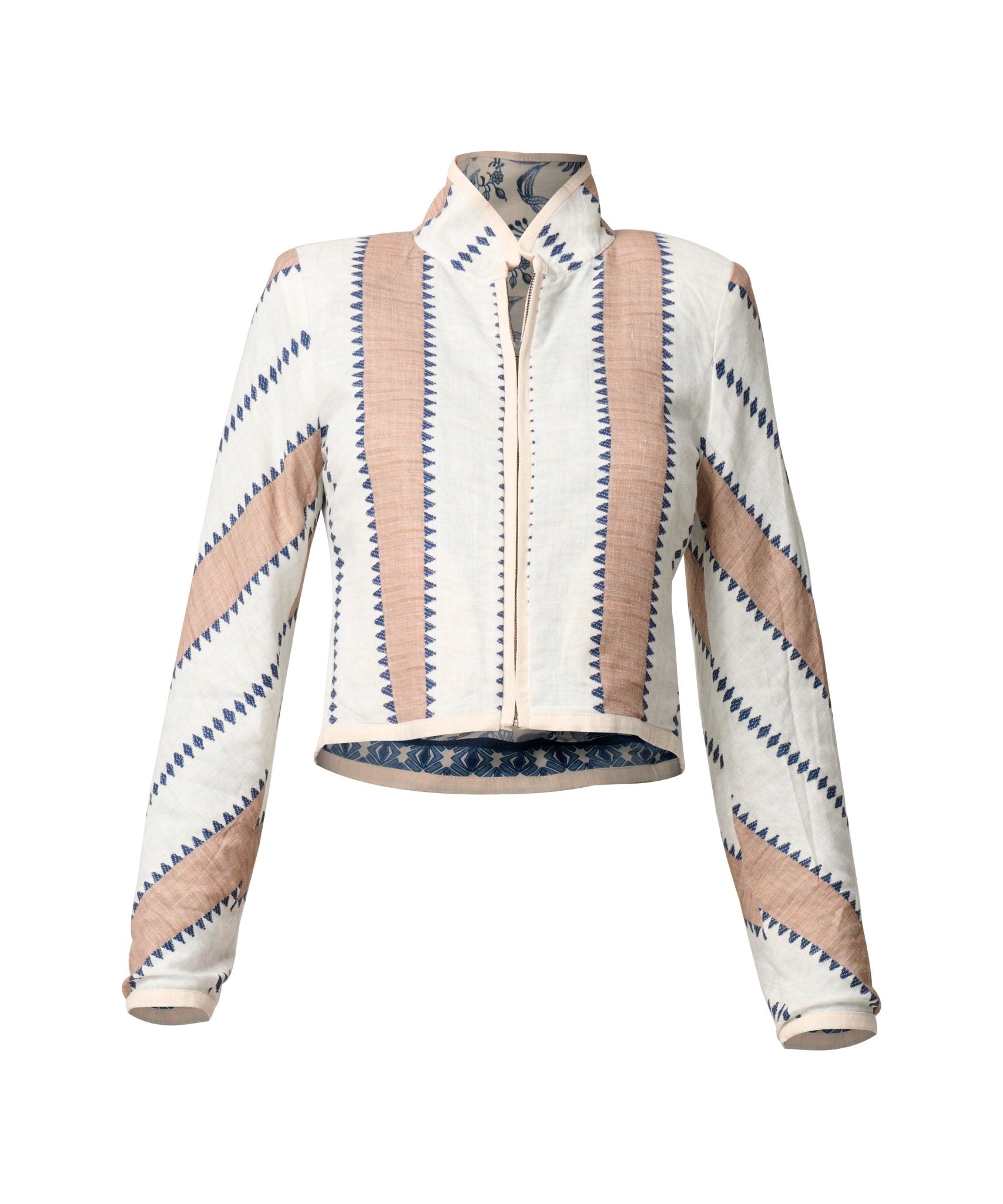 Shop Delray Reversible Jacket | Ink Flè/Cayman Stripe - ONCEWAS