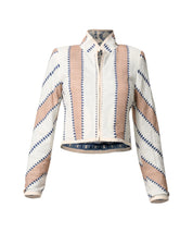 Shop Delray Reversible Jacket | Ink Flè/Cayman Stripe - ONCEWAS