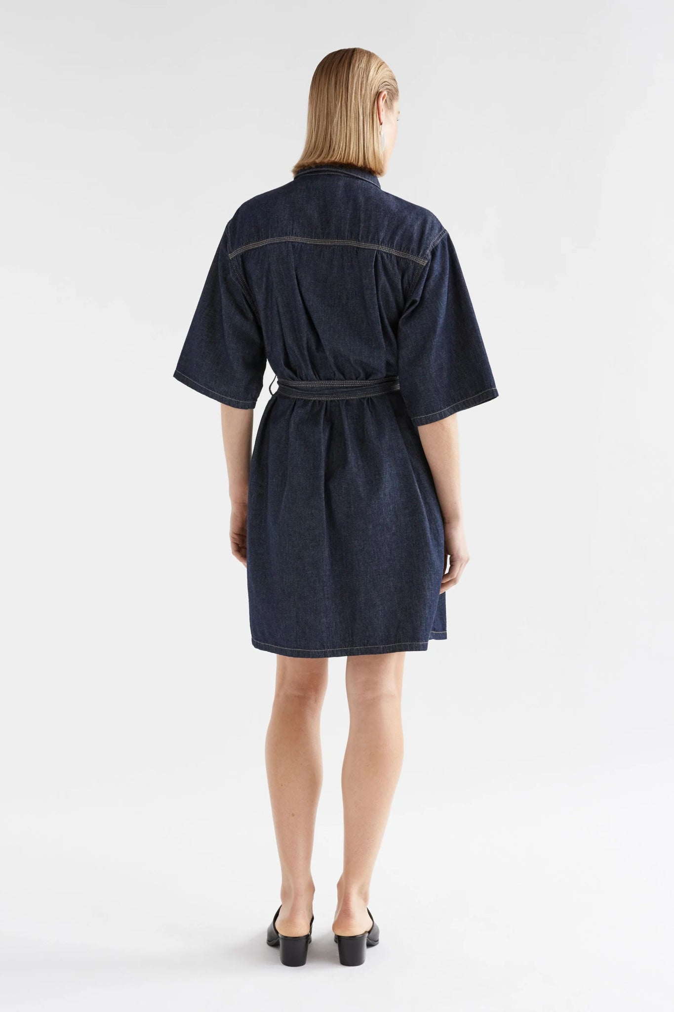 Shop Denym Pocket Shirt Dress | Authentic Blue Wash - Elk The Label