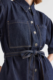 Shop Denym Pocket Shirt Dress | Authentic Blue Wash - Elk The Label