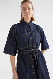 Shop Denym Pocket Shirt Dress | Authentic Blue Wash - Elk The Label