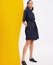 Shop Denym Pocket Shirt Dress | Authentic Blue Wash - Elk The Label