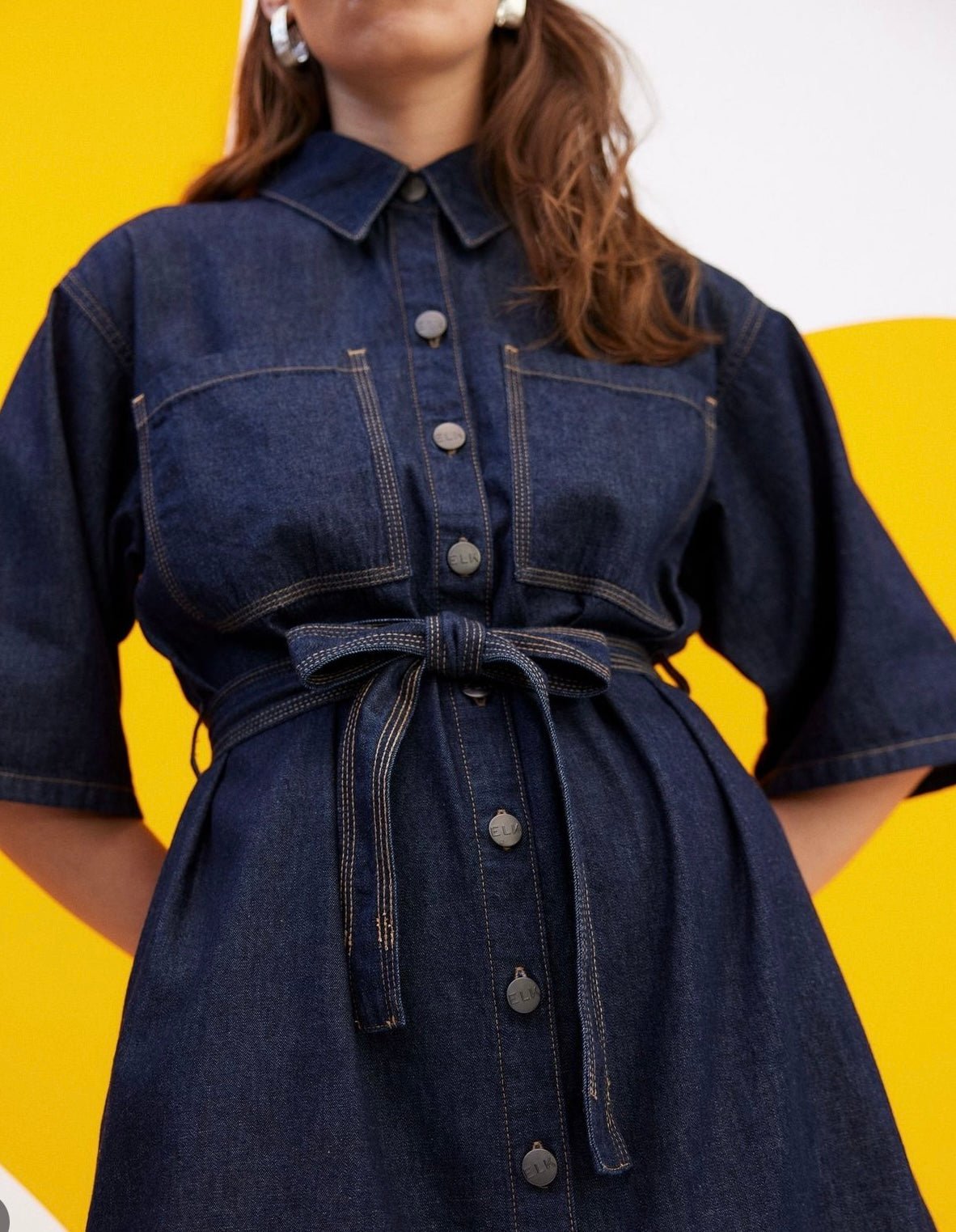 Shop Denym Pocket Shirt Dress | Authentic Blue Wash - Elk The Label