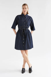 Shop Denym Pocket Shirt Dress | Authentic Blue Wash - Elk The Label