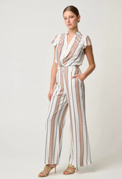 Shop Dynasty Wide Leg Pant | Cayman Stripe - ONCEWAS