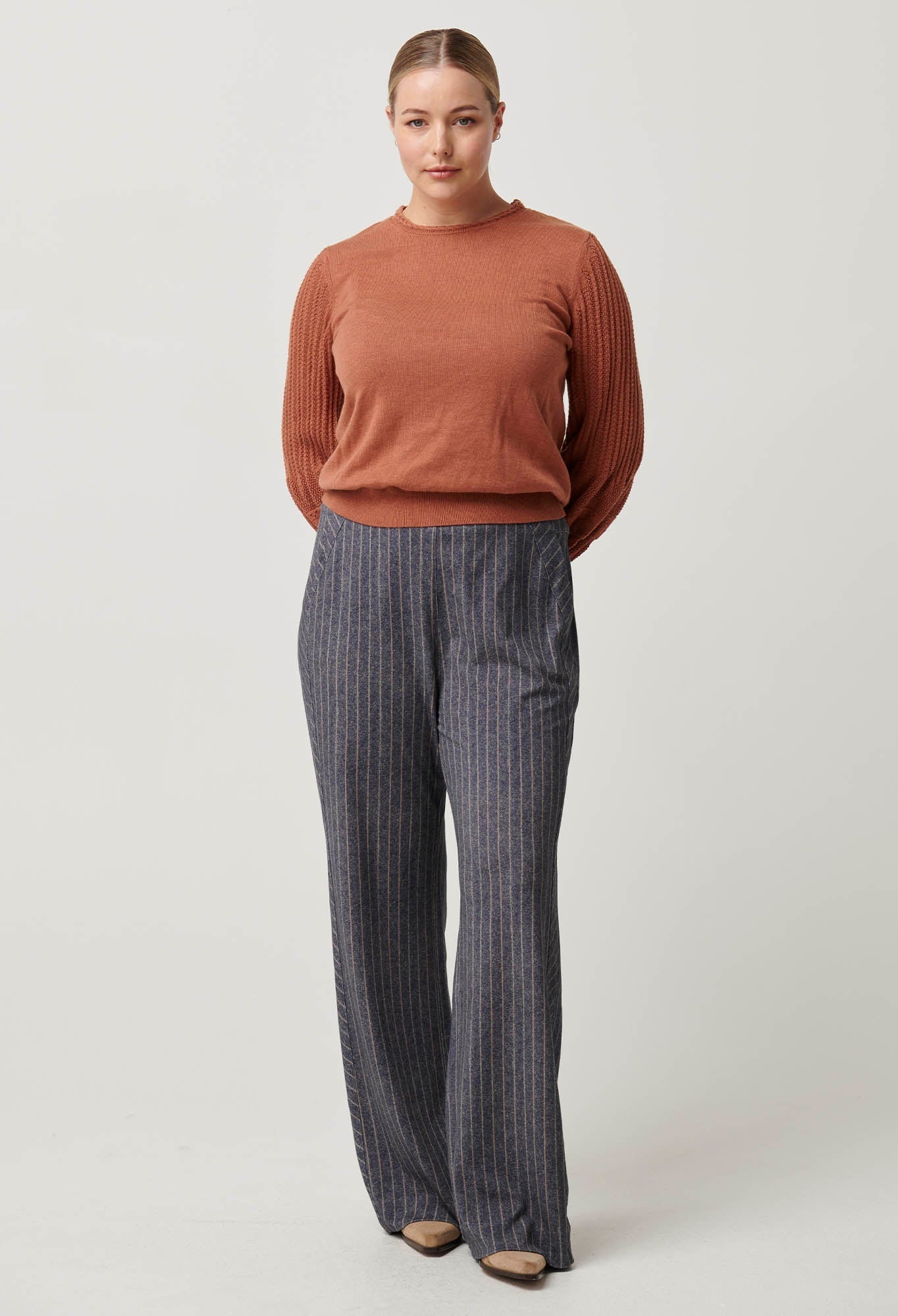 Shop Eastyn Merino Wool Cotton Blend Knit in Tawny - OnceWas