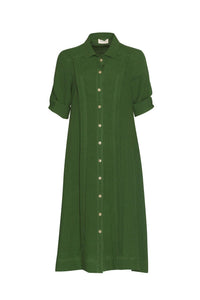 Shop Echo Shirt Dress | Bottle Green - Madly Sweetly