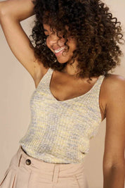 Shop Eisley Rib Knit Tank Top | Sesame - MOS MOSH