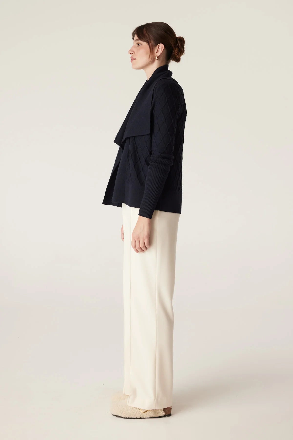 Shop Elizabeth Merino Cardigan - Cable Melbourne