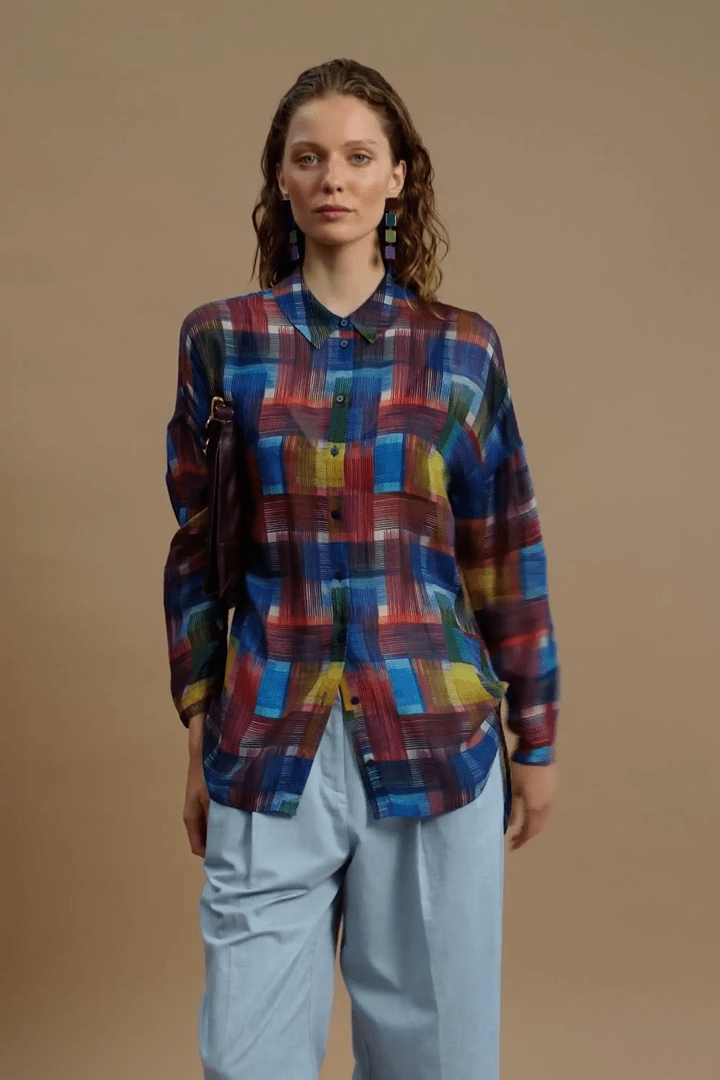 Shop Elk Eir Sheer Shirt Elbrus Print - ELK