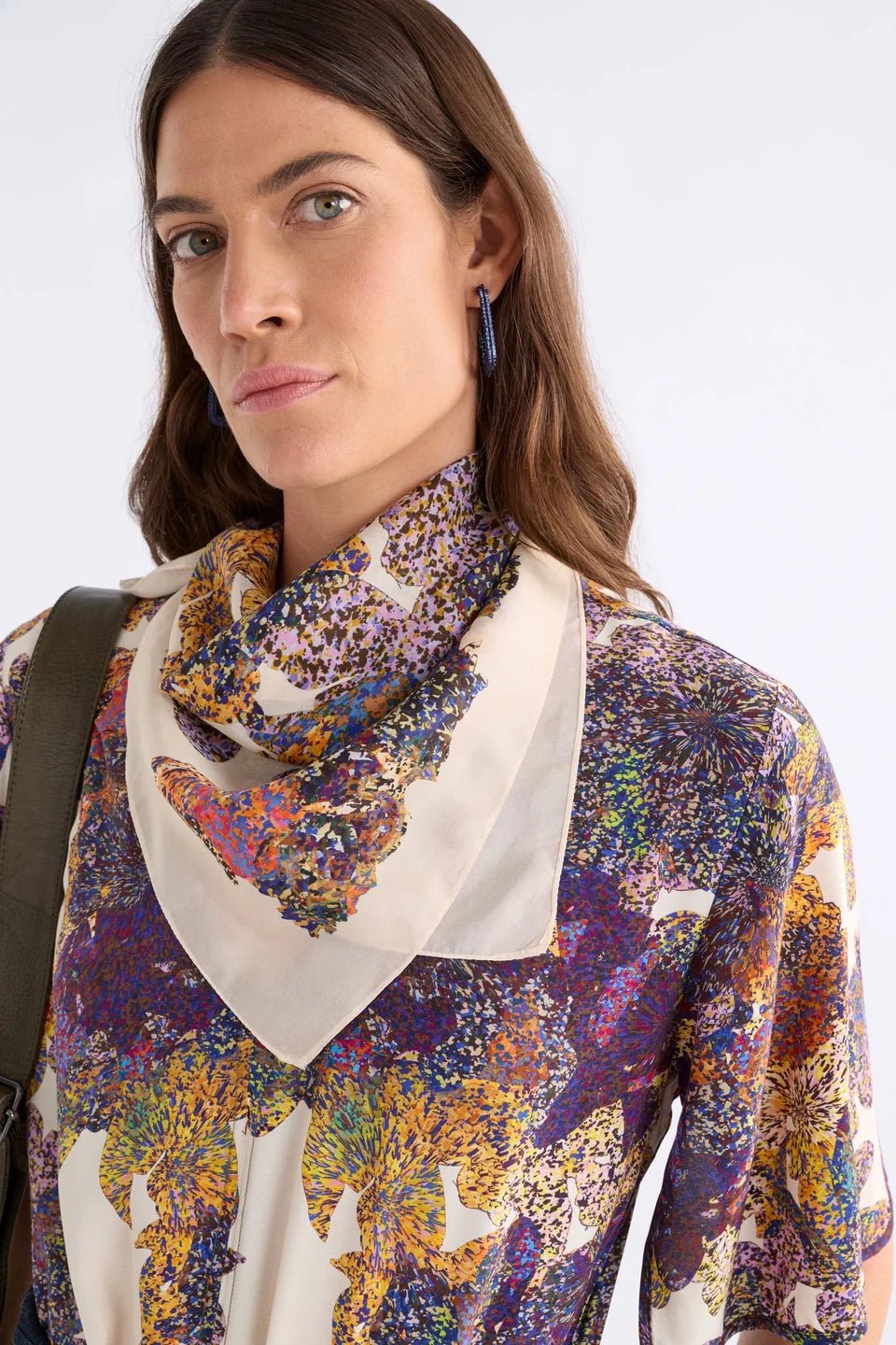 Shop Elk Lantis Print Silk Scarf - ELK