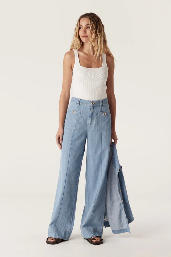 Shop Ellie Pant | Chambray - Cable Melbourne