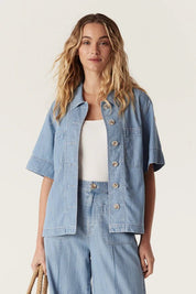 Shop Ellie Top | Chambray - Cable Melbourne